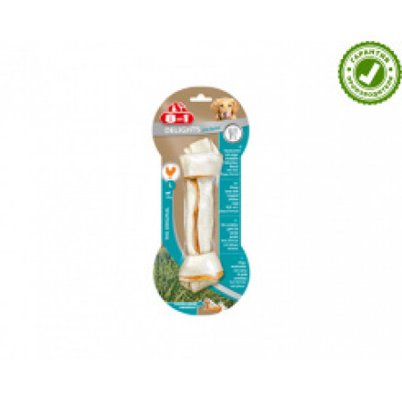 8in1 DENTAL DELIGHTS L косточка с куриным мясом для крупных собак с минералами 21 см