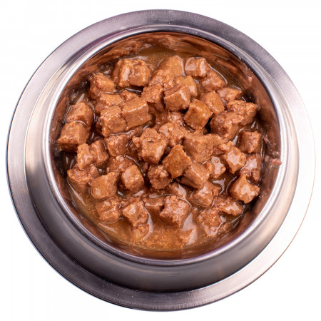 Gemon Dog консервы для щенков кусочки курицы с индейкой 415г