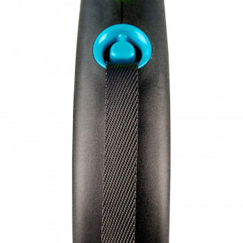 flexi рулетка Black Design M (до 25 кг) 5 м лента черный/синий