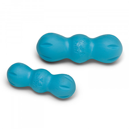 West Paw Zogoflex игрушка для собак гантеля Rumpus M 16 см голубая
