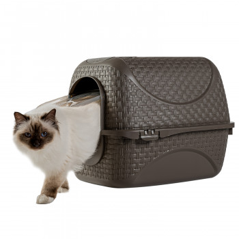 BAMA PET био-туалет для кошек PRIVE 42х50,5х39,6h см, коричневый