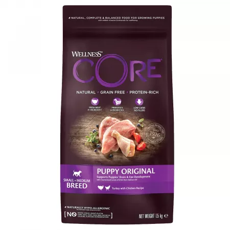 CORE Корм из индейки с курицей для щенков мелких и средних пород 1,5 кг