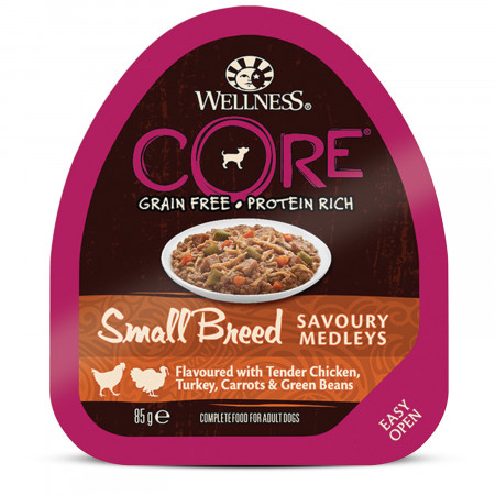 CORE SMALL BREED консервы из курицы с индейкой, морковью и зеленой фасолью для собак мелких пород 85 г
