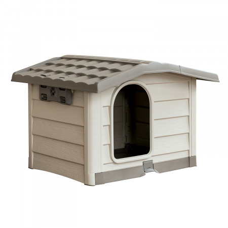 BAMA PET будка для собак BUNGALOW M 89х75х62h см, пластик, бежевая
