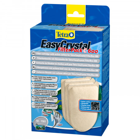 Tetra EC 600C фильтрующие картриджи с углем для внутреннего фильтра EasyCrystal 600 3 шт.