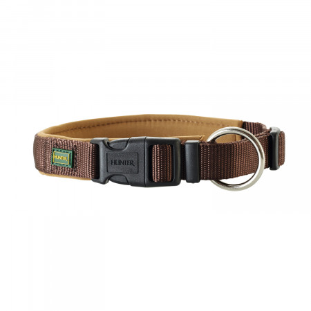 Hunter ошейник для собак Neoprene VP 55-60 см/L-XL, нейлон/неопрен, коричнево-карамельный