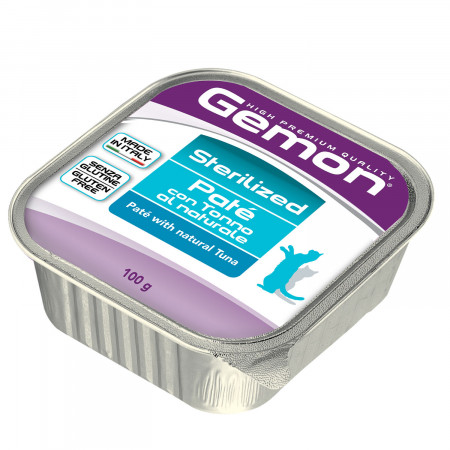 Gemon Cat Sterilized консервы для стерилизованных кошек паштет тунец 100г