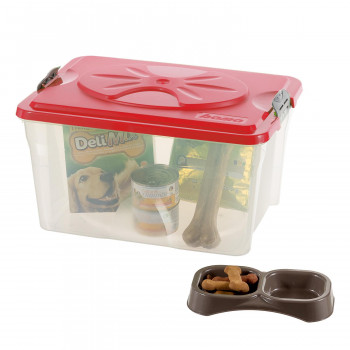 BAMA PET контейнер для хранения корма SIM BOX 18л 40x30x22h см, прозрачный