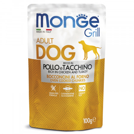 Monge Dog Grill Pouch паучи для собак курица с индейкой 100г