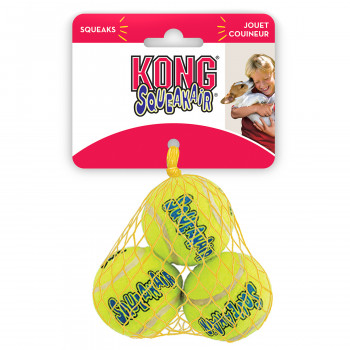 Игрушка KONG для собак Air "Теннисный мяч" очень маленький (в упаковке 3 шт.), 4 см
