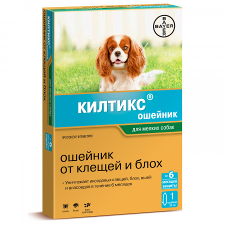 Bayer Килтикс ошейник от клещей 38 см для собак мелких пород