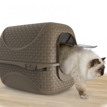 BAMA PET био-туалет для кошек PRIVE 42х50,5х39,6h см, коричневый