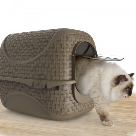 BAMA PET био-туалет для кошек PRIVE 42х50,5х39,6h см, коричневый