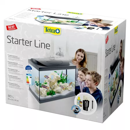Tetra Starter Line LED черный аквариум 80 л