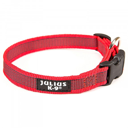 JULIUS-K9 ошейник для собак Color & Gray (27-42см/2см), красно-серый