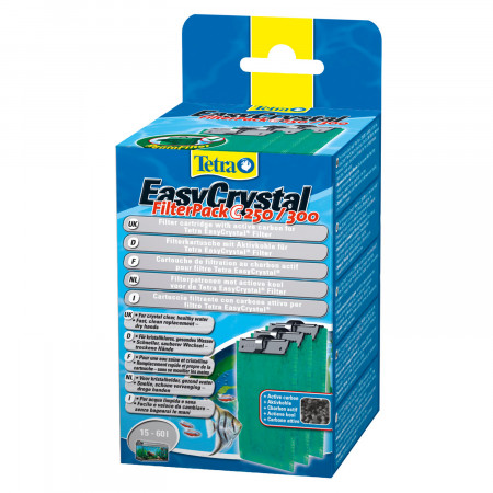 Tetra EC 250/300 фильтрующие картриджи с углем для внутренних фильтров EasyCrystal 250/300 3 шт.