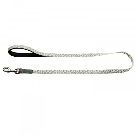 Hunter поводок для собак флуоресцентный Convenience Reflect Glow 20 / 120, леопардовый принт СКИДКА 30%