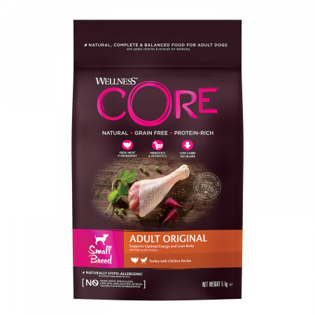 CORE Корм из индейки с курицей для взрослых собак мелких пород 5 кг