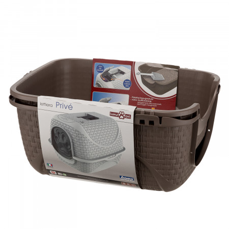 BAMA PET био-туалет для кошек PRIVE 42х50,5х39,6h см, коричневый