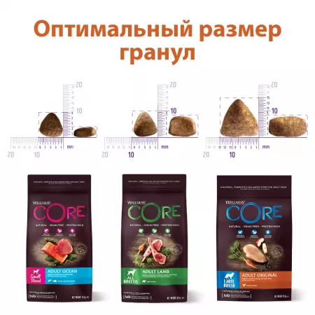 CORE Корм из лосося с тунцом для взрослых собак мелких пород 1,5 кг